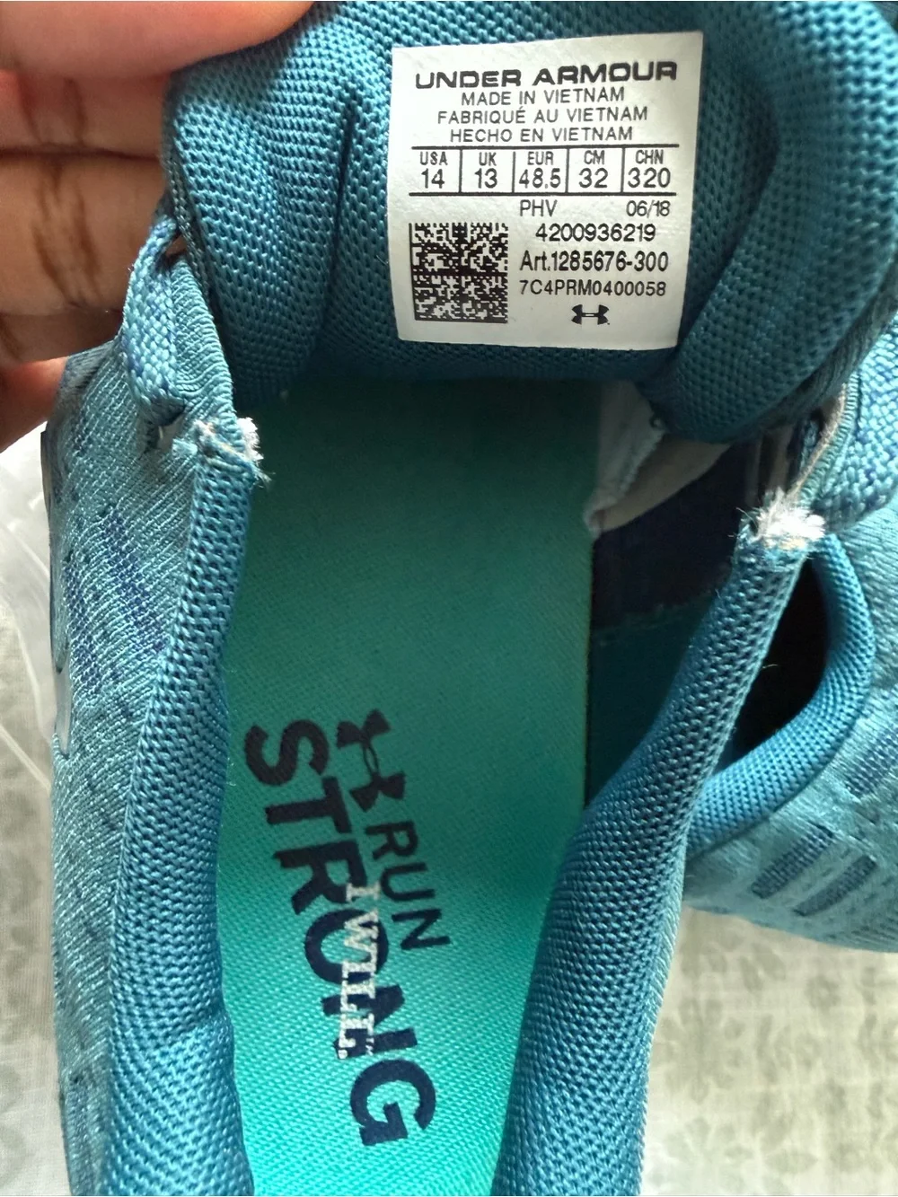 Under Armour Teal Athletic Lace-Up Trainers